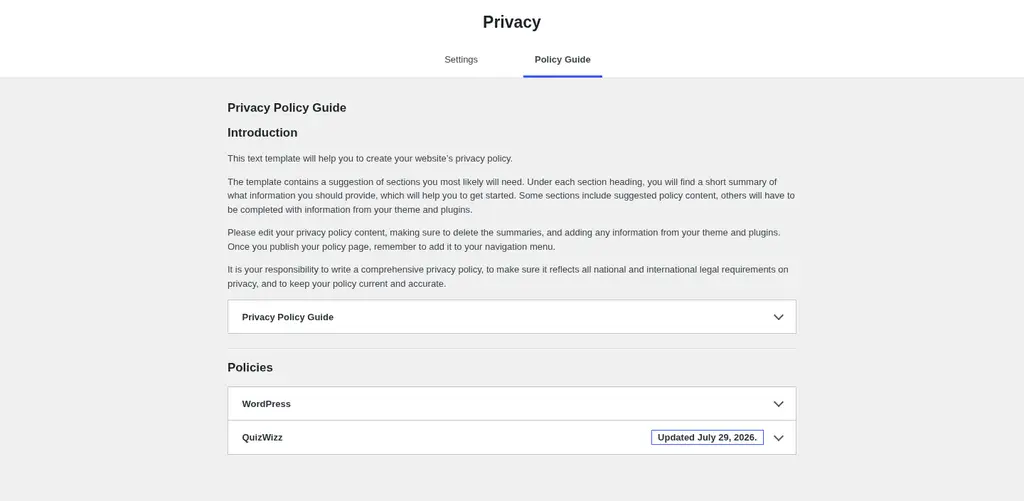 Privacy Policy Guide