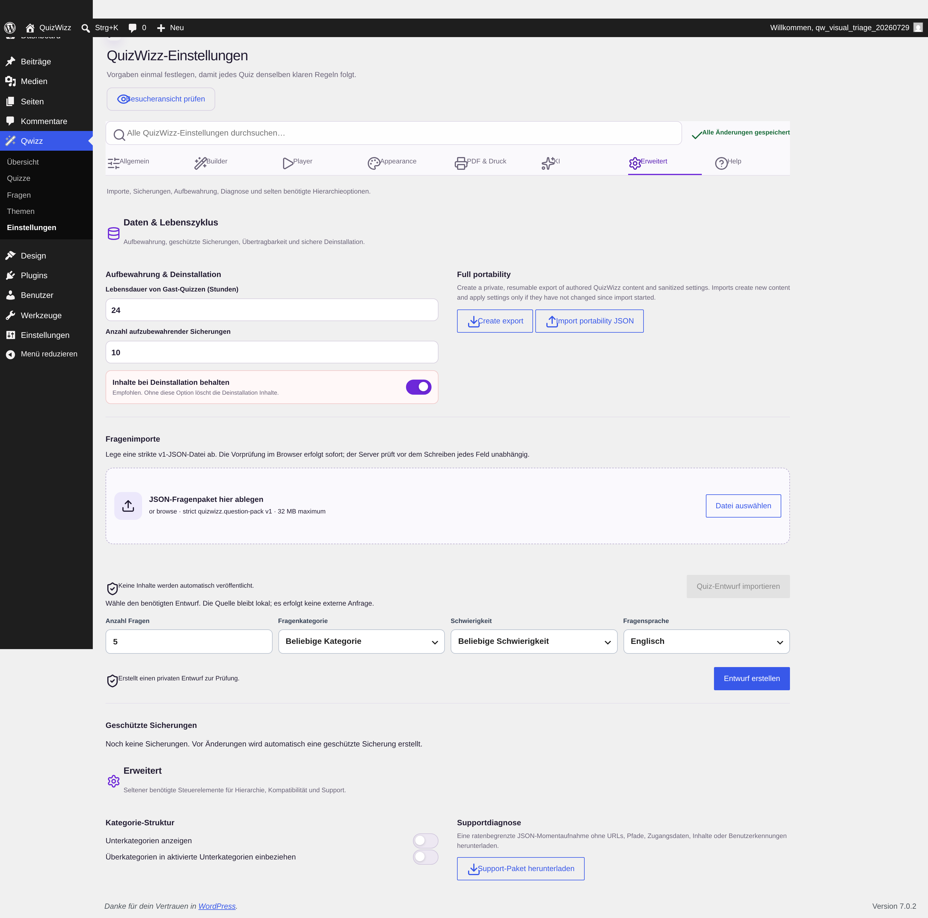 Advanced workspace and portability controls