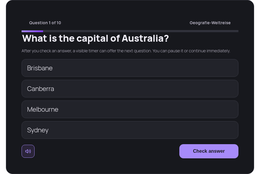 Simulated dark theme: near-black card, purple accent, indigo rows.